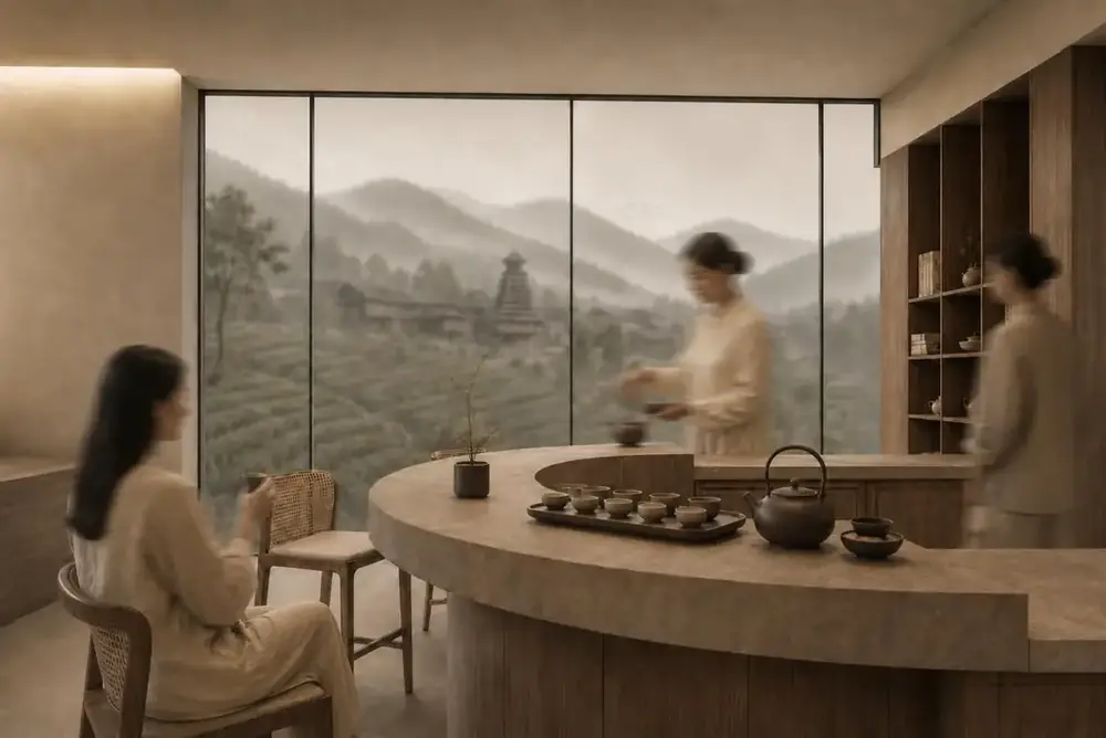 观景茶吧效果图